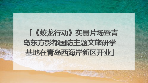 《蛟龙行动》实景片场暨青岛东方影都国防主题文旅研学基地在青岛西海岸新区开业