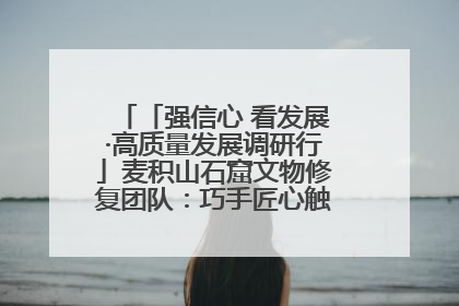 「强信心 看发展·高质量发展调研行」麦积山石窟文物修复团队：巧手匠心触摸“光阴的故事”