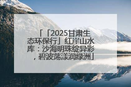 「2025甘肃生态环保行」红崖山水库：沙海明珠绽异彩，碧波荡漾润绿洲
