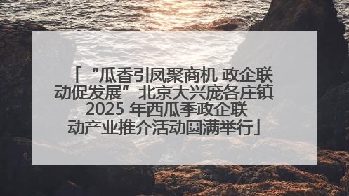 “瓜香引凤聚商机 政企联动促发展”北京大兴庞各庄镇 2025 年西瓜季政企联动产业推介活动圆满举行