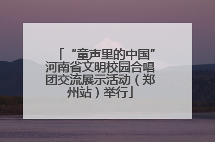 “童声里的中国”河南省文明校园合唱团交流展示活动（郑州站）举行