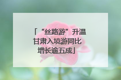 “丝路游”升温 甘肃入境游同比增长逾五成