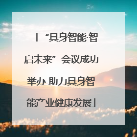 “具身智能·智启未来”会议成功举办 助力具身智能产业健康发展