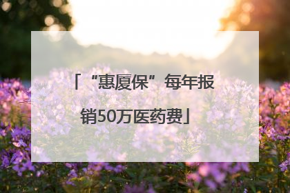 “惠厦保”每年报销50万医药费