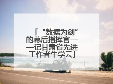 “数据为剑”的幕后指挥官——记甘肃省先进工作者牛学云