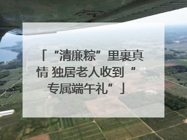 “清廉粽”里裹真情 独居老人收到“专属端午礼”
