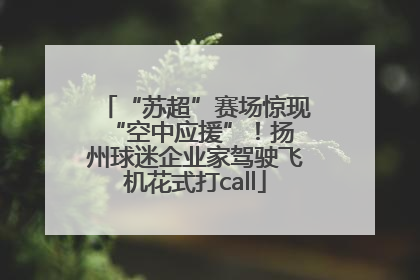 “苏超”赛场惊现 “空中应援”！扬州球迷企业家驾驶飞机花式打call