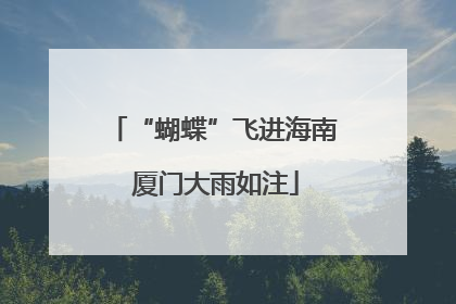 “蝴蝶”飞进海南 厦门大雨如注