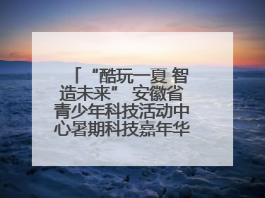 “酷玩一夏 智造未来” 安徽省青少年科技活动中心暑期科技嘉年华活动来啦！