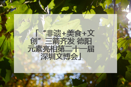 “非遗+美食+文创”三箭齐发 德阳元素亮相第二十一届深圳文博会