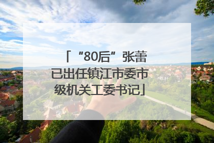 “80后”张蕾已出任镇江市委市级机关工委书记