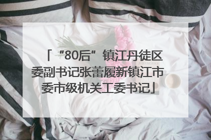 “80后”镇江丹徒区委副书记张蕾履新镇江市委市级机关工委书记
