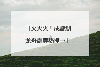 火火火！成都划龙舟霸屏热搜→