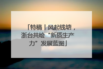 特稿丨风起钱塘，浙台共绘“新质生产力”发展蓝图