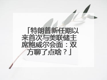 特朗普新任期以来首次与美联储主席鲍威尔会面：双方聊了点啥？