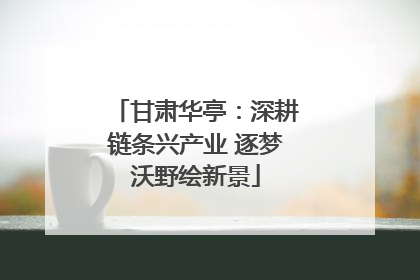 甘肃华亭：深耕链条兴产业 逐梦沃野绘新景