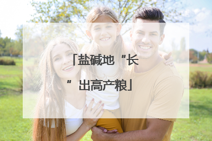盐碱地“长”出高产粮