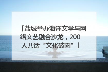 盐城举办海洋文学与网络文艺融合沙龙，200人共话“文化破圈”