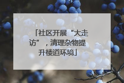 社区开展“大走访”，清理杂物提升楼道环境