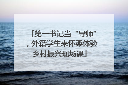 第一书记当“导师”，外籍学生来怀柔体验乡村振兴现场课