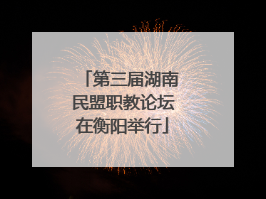 第三届湖南民盟职教论坛在衡阳举行