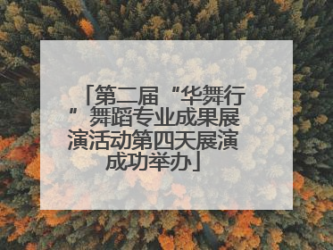 第二届“华舞行”舞蹈专业成果展演活动第四天展演成功举办