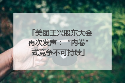 美团王兴股东大会再次发声：“内卷”式竞争不可持续