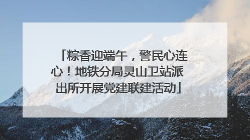 粽香迎端午，警民心连心！地铁分局灵山卫站派出所开展党建联建活动