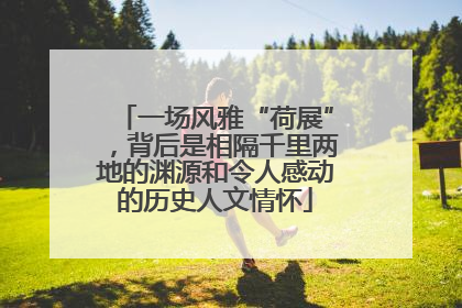 一场风雅“荷展”，背后是相隔千里两地的渊源和令人感动的历史人文情怀
