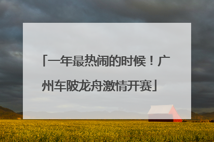 一年最热闹的时候！广州车陂龙舟激情开赛