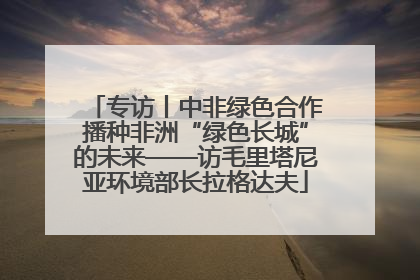 专访丨中非绿色合作播种非洲“绿色长城”的未来——访毛里塔尼亚环境部长拉格达夫