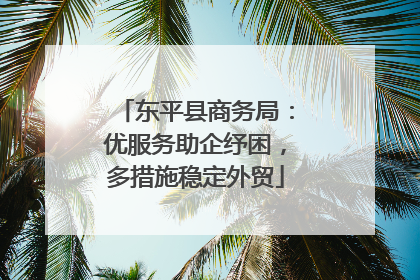 东平县商务局：优服务助企纾困，多措施稳定外贸