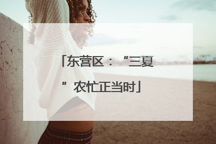 东营区：“三夏”农忙正当时