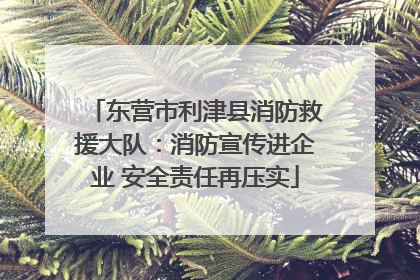 东营市利津县消防救援大队：消防宣传进企业 安全责任再压实