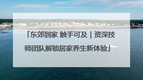 东郊到家 触手可及｜资深技师团队解锁居家养生新体验