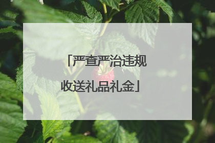 严查严治违规收送礼品礼金