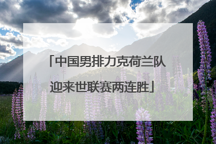 中国男排力克荷兰队 迎来世联赛两连胜