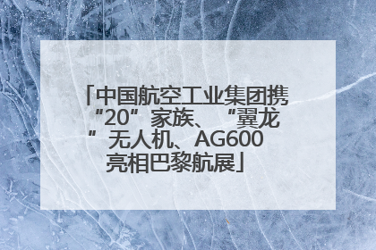 中国航空工业集团携“20”家族、“翼龙”无人机、AG600亮相巴黎航展
