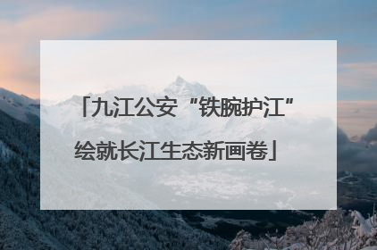 九江公安“铁腕护江”绘就长江生态新画卷