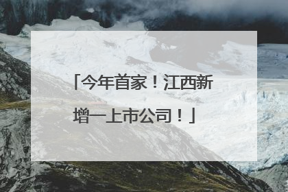 今年首家！江西新增一上市公司！