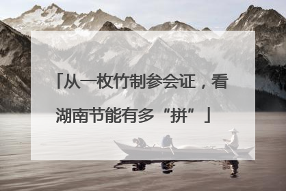 从一枚竹制参会证，看湖南节能有多“拼”