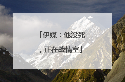 伊媒：他没死，正在战情室