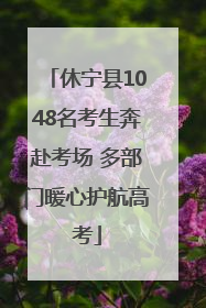 休宁县1048名考生奔赴考场 多部门暖心护航高考