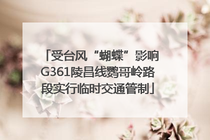 受台风“蝴蝶”影响 G361陵昌线鹦哥岭路段实行临时交通管制