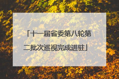 十一届省委第八轮第二批次巡视完成进驻