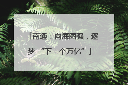 南通：向海图强，逐梦 “下一个万亿”