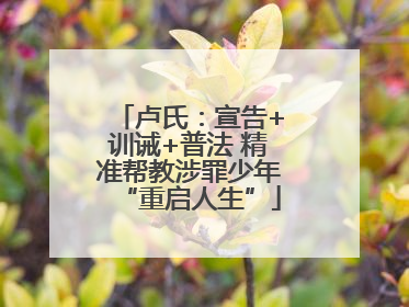 卢氏：宣告+训诫+普法 精准帮教涉罪少年“重启人生”
