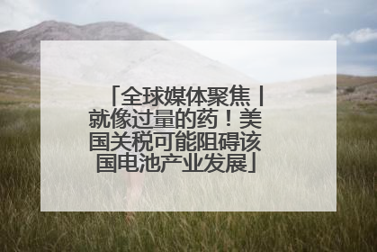 全球媒体聚焦丨就像过量的药！美国关税可能阻碍该国电池产业发展