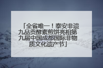 全省唯一！泰安非遗九品贡酵素煎饼亮相第九届中国成都国际非物质文化遗产节