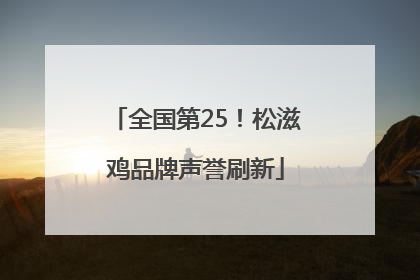 全国第25！松滋鸡品牌声誉刷新